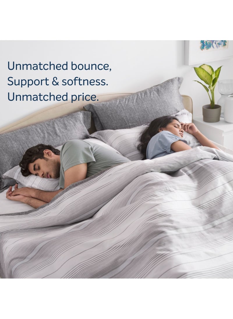 Sleepwell Sleepwell Spring Fresh Classic | White | 3 Zone Profiled Resitec Foam | Single Bed Size | Pocket Spring | Neem Fresche Technology | Anti Sag Mattress (200L x 90W x 25H cm) | Thickness 25 cm  - Image 2