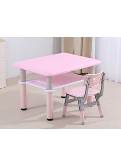 JSAITOYS Learning Drawing Toy Plastic Baby Table And Chair Set Height Adjustable Small Children Home Reading Study  - Image 3