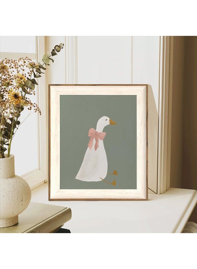 ASTRDECOR Silly Goose Wall Art, Cute Goose Print with Coquette Pink Bow, Farm Animal Canvas Poster for Bedroom, Nursery, Apartment, Aesthetic Animal Decor, Funny Goose Artwork, 10x12 Inch Print - Image 4