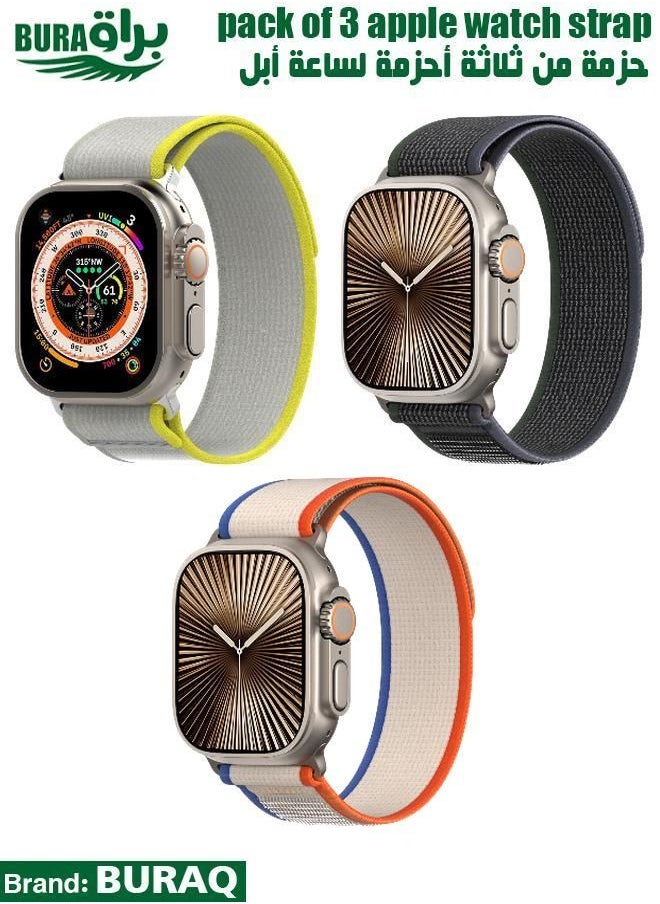 BURAQ - Apple Watch Band Strap For Apple Watch Ultra 2/Ultra 49mm, Series 10 46mm, 9/8/7 45mm, SE2/SE/6/5/4 44mm, 3/2/1 42mm - Image 1