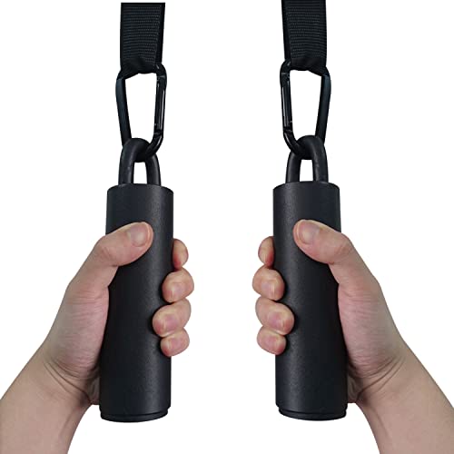 Lights Mountain Pull Up Grips Set of 2 Rock Climbing Holds Set with Hanging Straps and Strong Carabiner, Finger Strengthener，Forearm, Biceps, Ninja Warrior, Back Muscles Training - Image 1