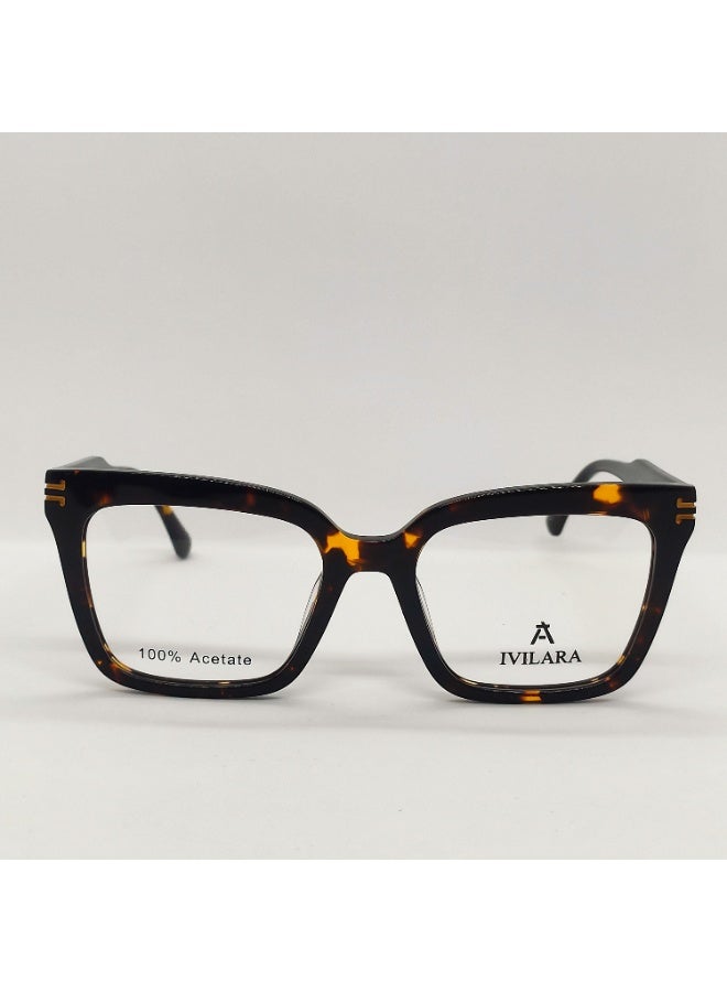 IVILARA QM22033_C2 High-End Acetate Women Eyeglasses (Brown) - Image 3