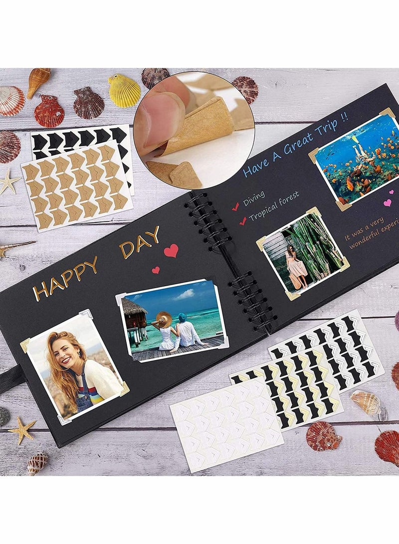 KASTWAVE Photos Mounting Sticker Photo Corners Stickers Self Adhesive for Bedroom DIY Scrapbooking Picture Album DIY Scrapbook Picture Album DIY Craft (120 Pcs 5 Colors) - Image 4