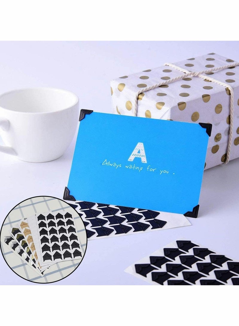 KASTWAVE Photos Mounting Sticker Photo Corners Stickers Self Adhesive for Bedroom DIY Scrapbooking Picture Album DIY Scrapbook Picture Album DIY Craft (120 Pcs 5 Colors) - Image 5