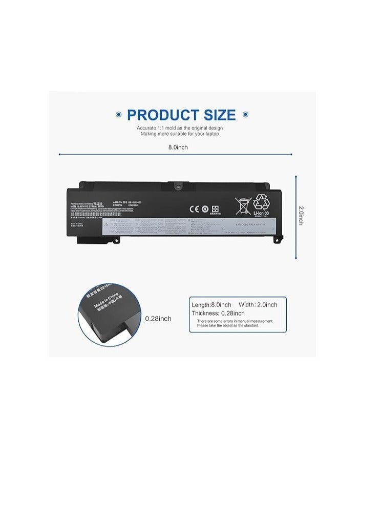 01AV406 Battery Compatible for Lenovo ThinkPad T460S T470S Series SB10J79003 01AV405 01AV462 00HW024 00HW025 00HW038 01AV407 01AV408 J79002 SB10K97605 SB10F46462 SB10F46476  - Image 2