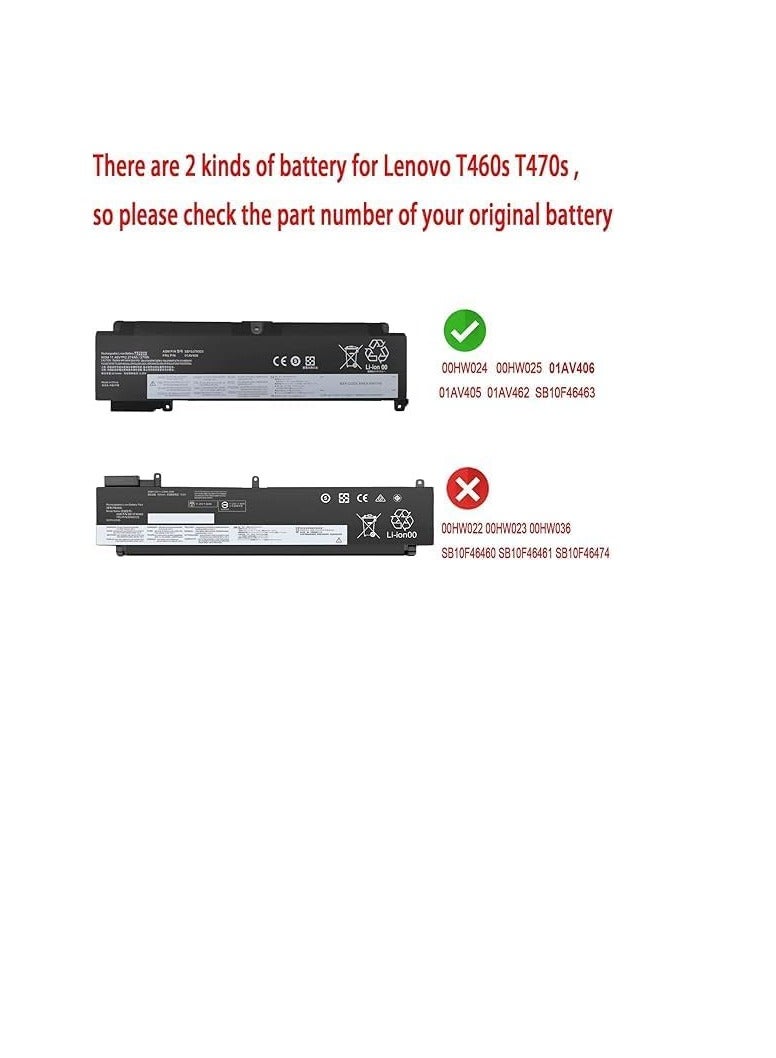 01AV406 Battery Compatible for Lenovo ThinkPad T460S T470S Series SB10J79003 01AV405 01AV462 00HW024 00HW025 00HW038 01AV407 01AV408 J79002 SB10K97605 SB10F46462 SB10F46476  - Image 3