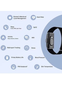Jstyle 2208A Smart Bracelet Heart Rate Blood Pressure Monitor Pedometer Sport Fitness Tracker Men Women Electronic Bracelet (White)  - Image 3