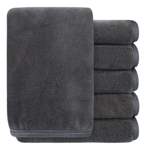 SINLAND Microfiber Facial Cloths Fast Drying Washcloth 12inch x 12inch Absorbent Face Wash Cloth Soft Makeup Remover Cloths - Image 1