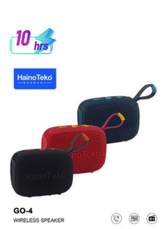 Haino Teko GO 4 Portable Mini Bluetooth Wireless Speaker for Indoor and Outdoor – Compact,  Powerful Sound, IPX6 Water-Resistant, 10-Hour Battery Life, Hands-Free Calling, Sleek Black Design  - Image 1