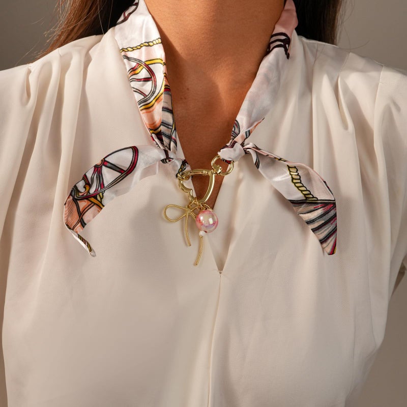 MIFYNN Silk Scarf Necklace for Woman Trendy Boho Scarf Necklace with Charm Western Country Cowgirl Cowboy Jewelry Gift - Image 5