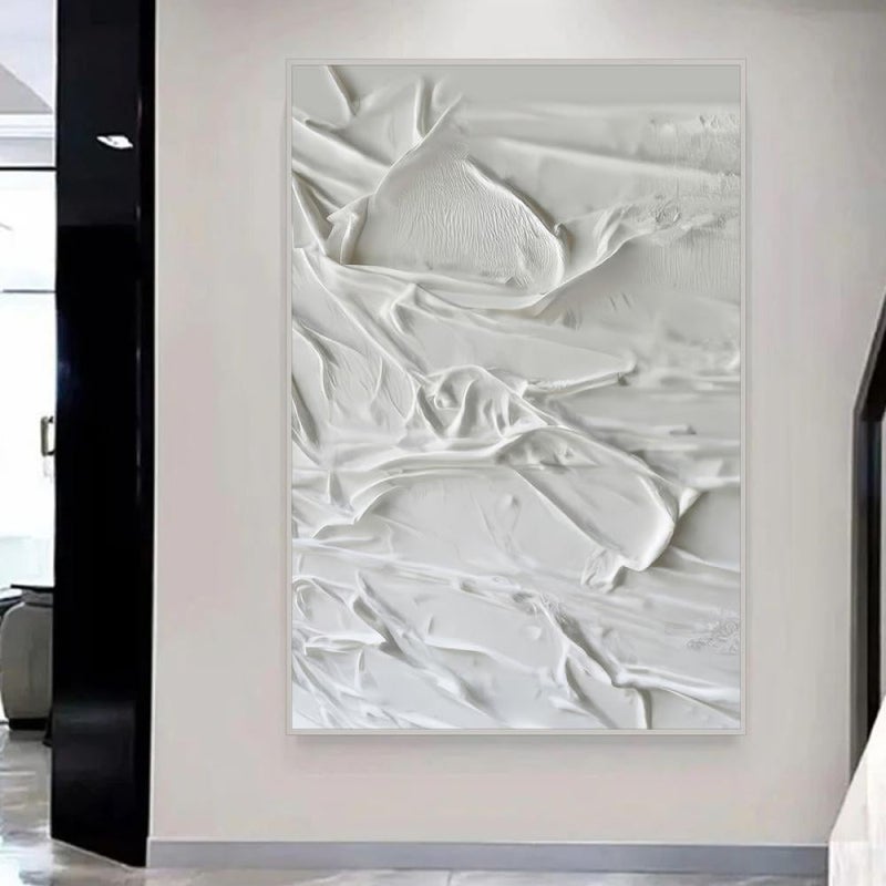 ماركتنا لوحة جداربة قماشية مطبوعة بتصميم اللوحة الجبسية مع برواز مجوف مقاس (40×60) قطعة واحدة - Image 3