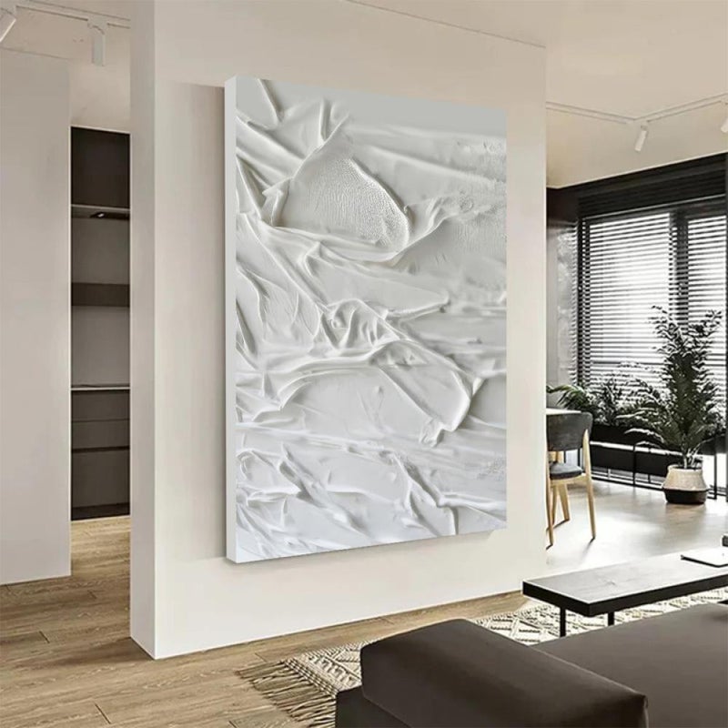 ماركتنا لوحة جداربة قماشية مطبوعة بتصميم اللوحة الجبسية مع برواز مجوف مقاس (40×60) قطعة واحدة - Image 2