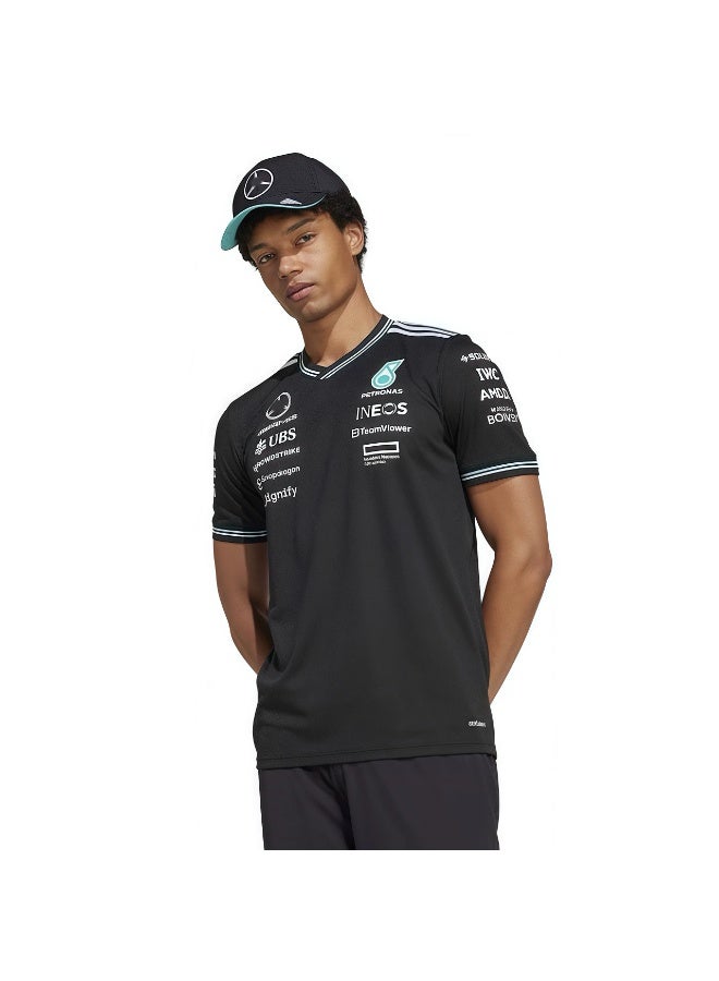 Mercedes-Benz F1 racing suit for men - AMG Mercedes Hamilton team uniform - quick-drying short-sleeved T-shirt - Image 3