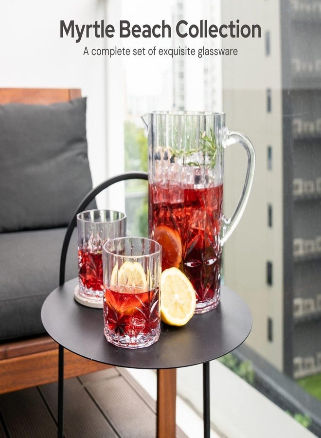 BELLAFORTE Shatterproof Tritan Plastic Water Pitcher with Lid, Myrtle Beach 88oz Unbreakable Drinking Jug for Orange Juice, Iced Tea & Water - Dishwasher Safe - BPA Free - Clear - Image 2