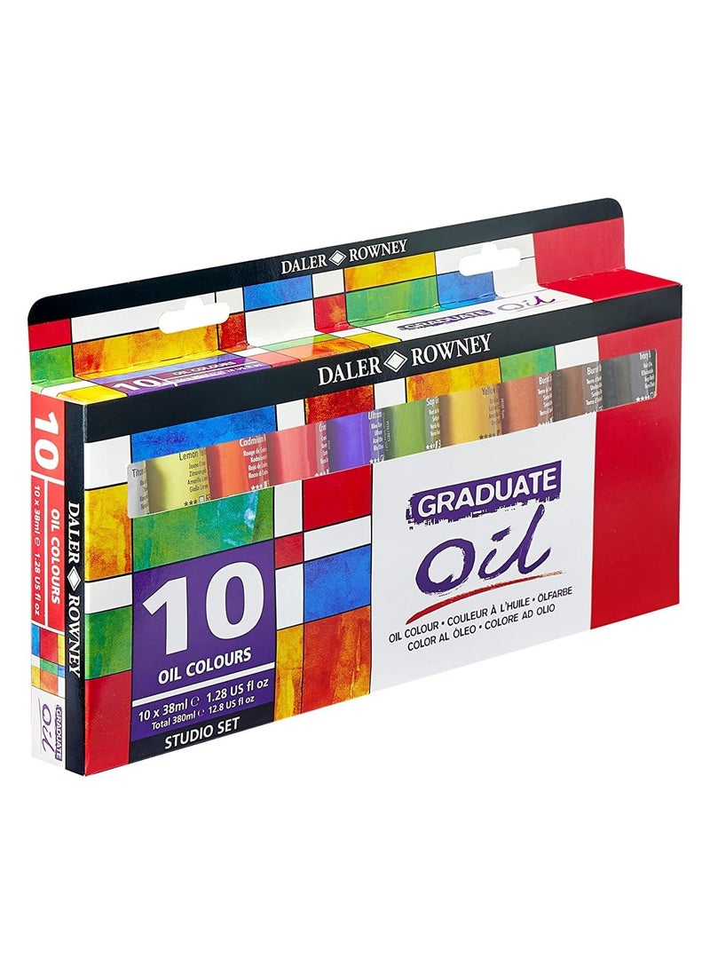 Daler Rowney 10-Piece Graduate Oil Selection Set 38ml Content  - Image 3