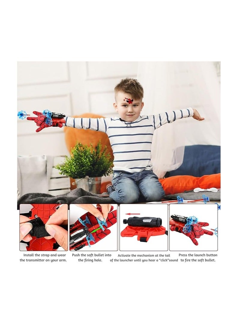Pack of 2 Launcher Gloves, Spider Launcher Gloves, Spider Launcher, Kids Spider Hero Gloves, Spiderman Web Shooter, Wrist Toy Set, Cosplay Glove Launcher - Image 3