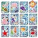 DUJAA 24 Sheets Make Your Own Sea Animals Stickers for Kids Toddlers Makeaface Stickers Ocean Animals Stickers for Kids Party Favors Activities - Image 3