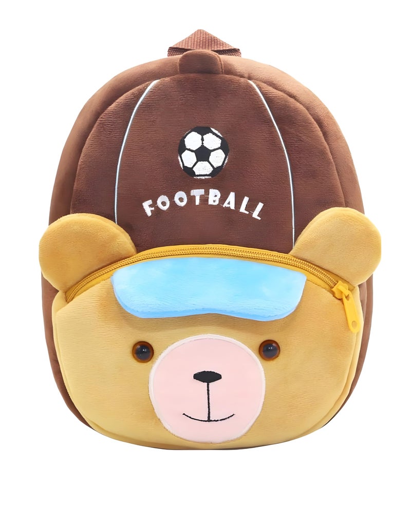 Delicado Cute Small Toddler Kids Preschool Backpack Football design open yes Nursery Preschool Playschool School Picnic Travelling Bag for Baby Boy Girl Age 2-5 Years. - Image 1
