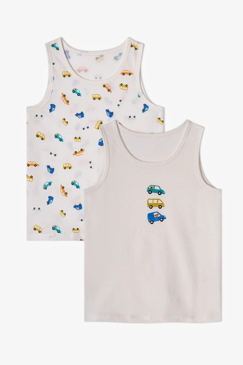 Penti PENTI Boys' Capybaras With Cars Printed Tank Top