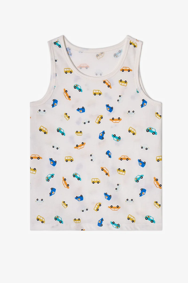 Penti PENTI Boys' Capybaras With Cars Printed Tank Top