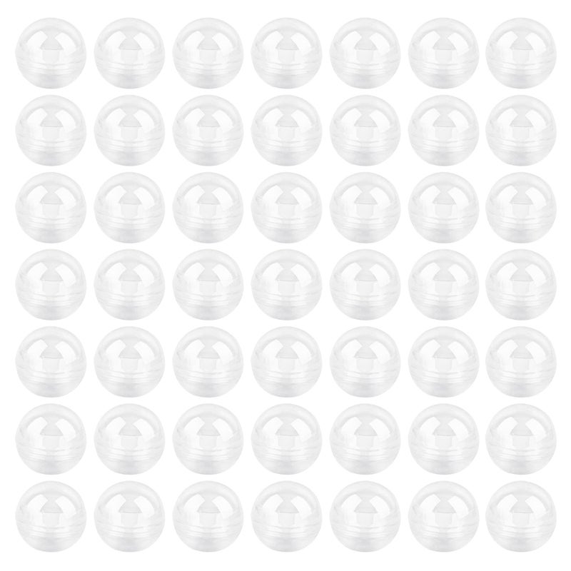 AUEAR 100 Pack Translucent Small Round Capsules 11 Inch Vending Machine Empty Plastic Gumball Containers for Party Favor Prize