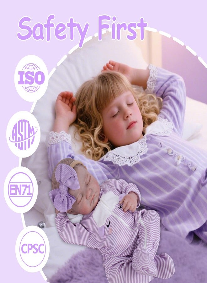 Milidool Realistic Reborn Baby Dolls - 20 Inch Lifelike Newborn Baby Doll Girl Real Life Baby Dolls with Weighted Soft Body Baby Gift with Accessories for 3+ Year Old Kids Girls Gifts, Pretend Play - Image 3
