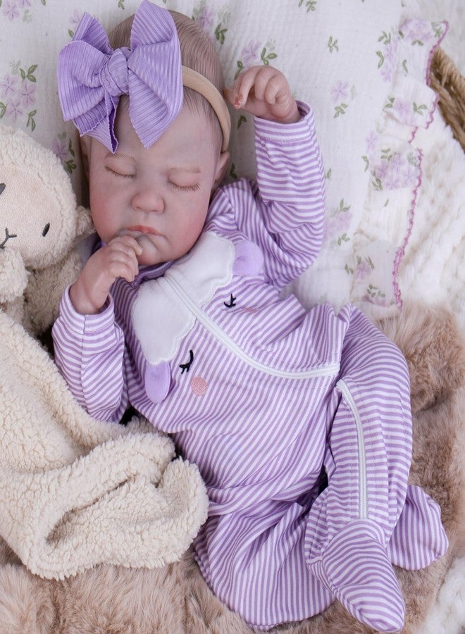 Milidool Realistic Reborn Baby Dolls - 20 Inch Lifelike Newborn Baby Doll Girl Real Life Baby Dolls with Weighted Soft Body Baby Gift with Accessories for 3+ Year Old Kids Girls Gifts, Pretend Play - Image 2