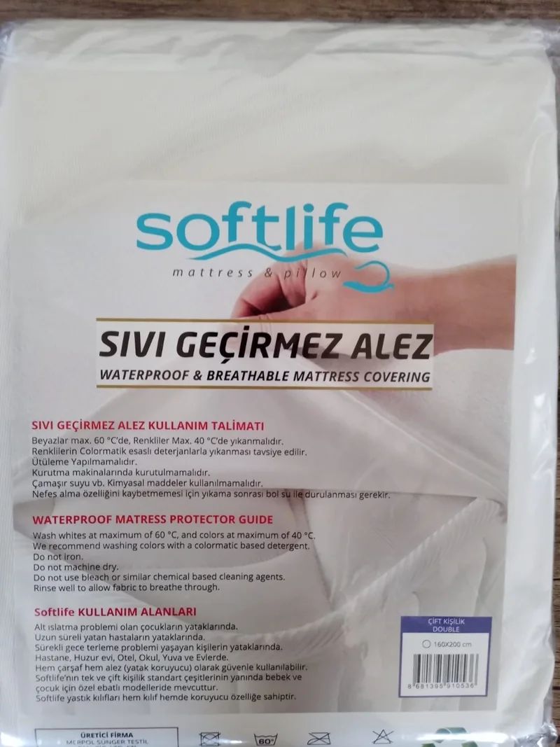 Medpride Double Cotton Fitted Liquid-Proof Mattress Protector 160 cm x 200 cm
