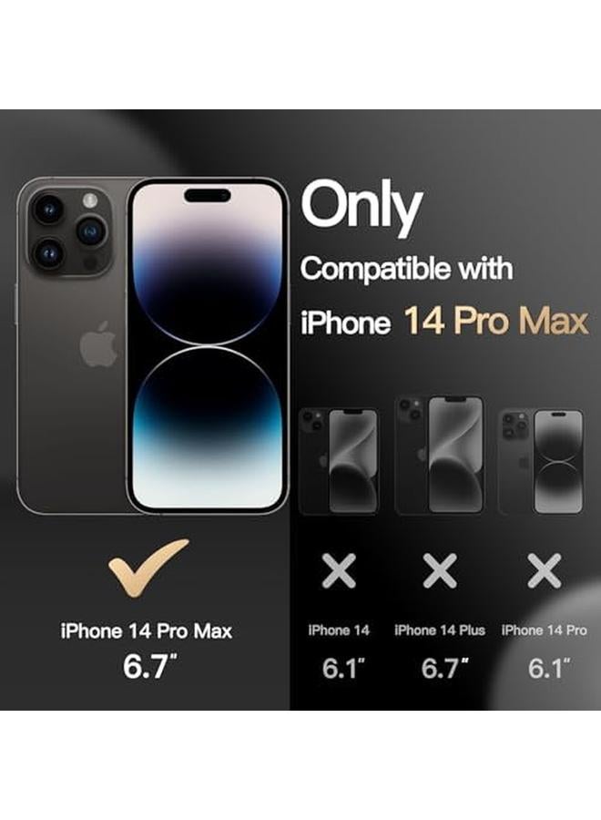 جي تيك جراب لهاتف iPhone 14 Pro Max مقاس 6.7 بوصة متوافق مع Magsafe شديد التحمل بطبقة مزدوجة للحماية القوية ومضاد للصدمات وغطاء مغناطيسي قوي للهاتف باللون الأسود - Image 2