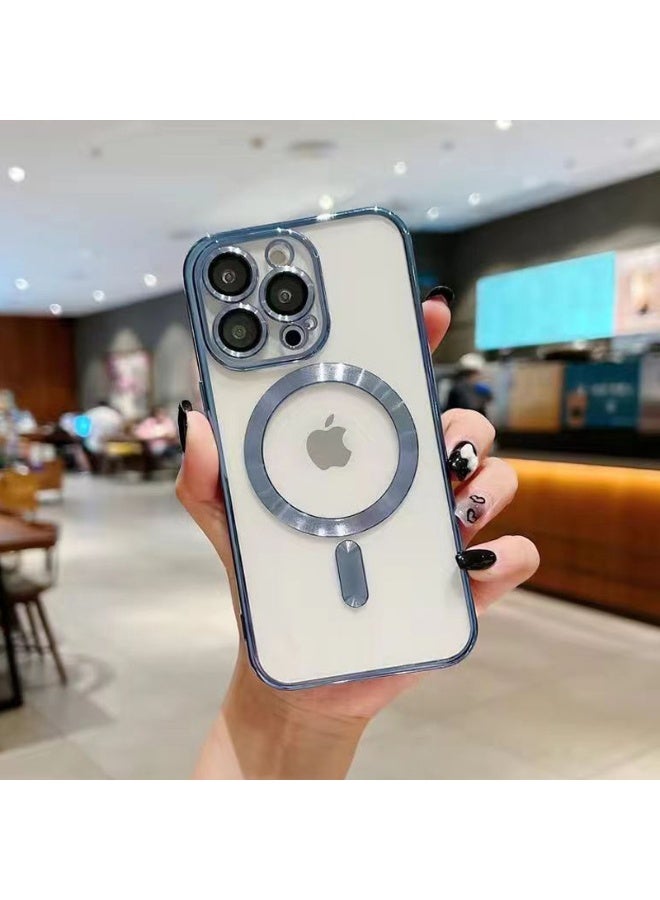 Protection Case With Magsafe For iPhone 15 Plus, Far Peak Blue