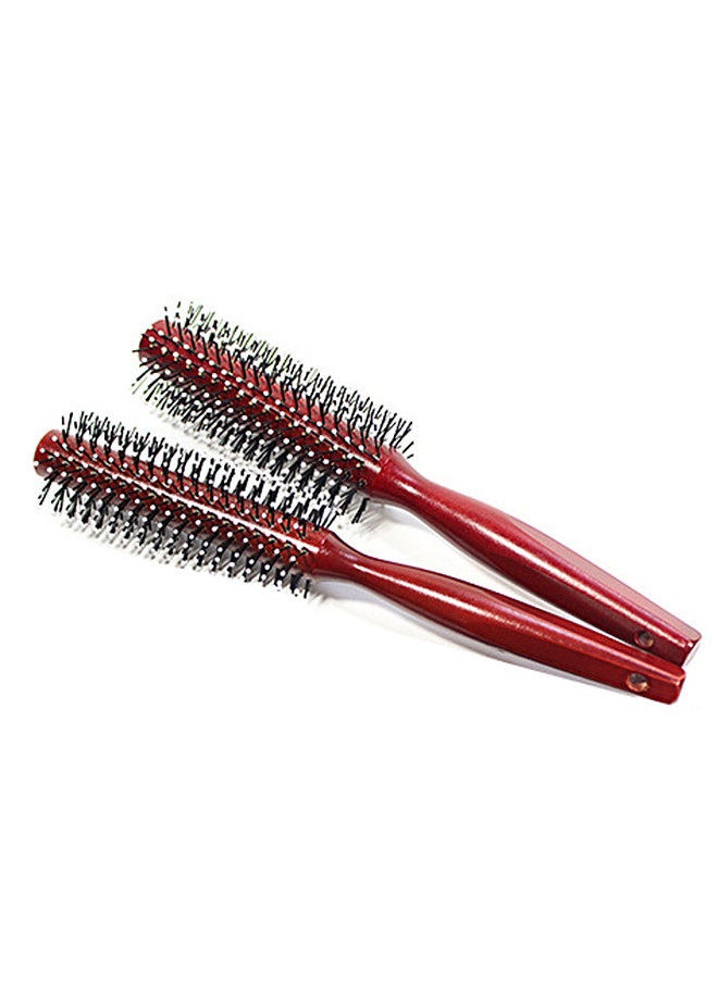 Generic - Wooden Bristle-free Curly Hair Comb Pear Flower Head Fluffy Bob Head Styling Comb V-shaped Teeth Round Comb - Image 1