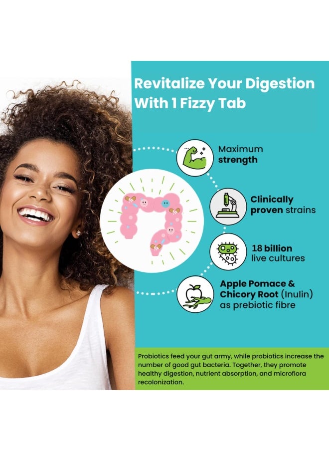 WELLBEING NUTRITION - Apple Cider Vinegar And Probiotic + Prebiotic Combo Effervescent Tablets Pack For Digestion - Image 1