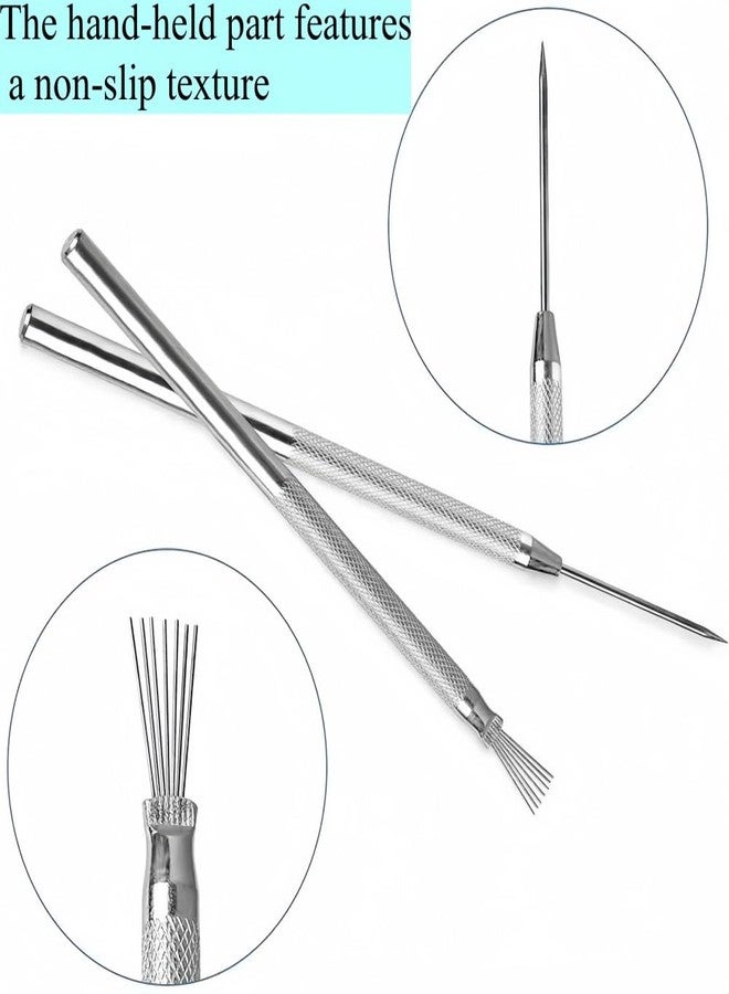 Accfore 3 Sizes Rubber Pottery Clay Ribs+4 Stainless Steel Circular Clay Hole Cutters+1 Clay Ceramic Needle + 1 Feather Wire Texture Detail Tools Crafts for Sculpting Texturing Artists Modeling Potter - Image 5