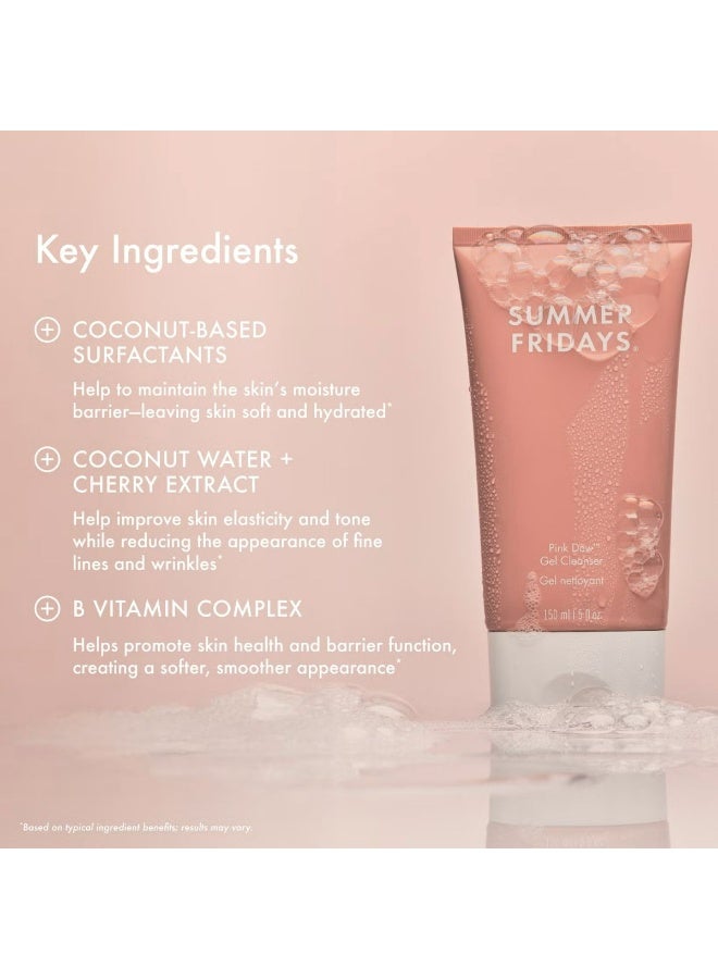 SUMMER FRIDAYS Pink Dew Gel Cleanser 150ml - Image 2