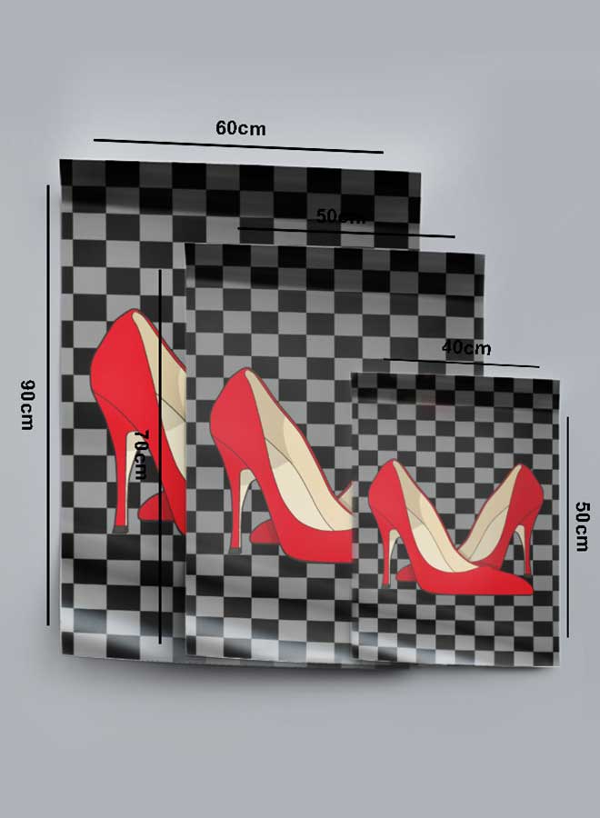 لوحة بوستر ديكور لوحة بدون فريم مع أربع قطع منفصلة من اللاصق ذو الوجهين تصميم كعب عالي غرفة النوم غرفة المعيشة وديكور المكتب - Image 4