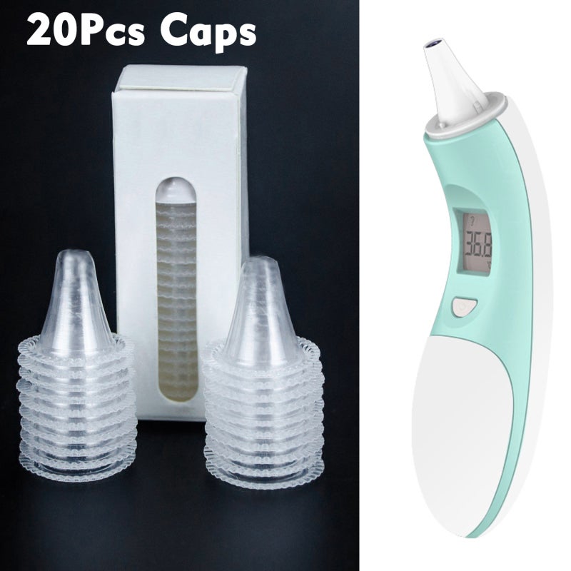 Ear Thermometer: Transparent, Imported Sensor & Advanced IR Tech - No Radiation Fast Readout, Ergonomic Grip, Large LCD Display, 30 Memory Groups, 60-Second Auto Shutoff, CFDA Certified for Family & M - Image 1