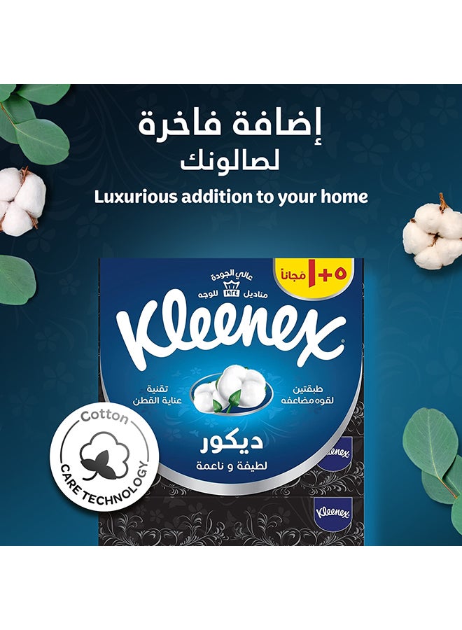 Kleenex 2 Ply Decor Facial Tissue Tissue Boxes 70 Sheets Pack of 6 - Image 3