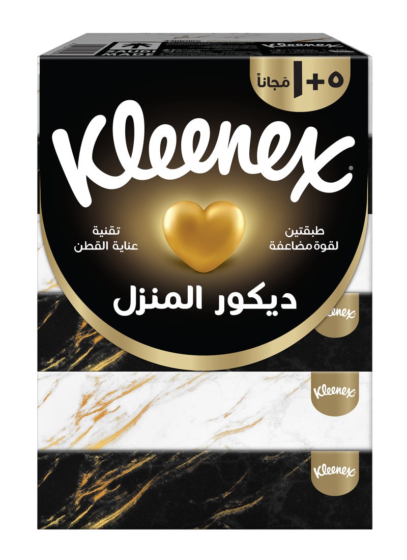 Kleenex 2 Ply Decor Facial Tissue Tissue Boxes 70 Sheets Pack of 6 - Image 1