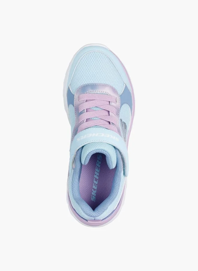 SKECHERS Girl's Panelled Sneakers With Hook And Loop Closure - Boundless