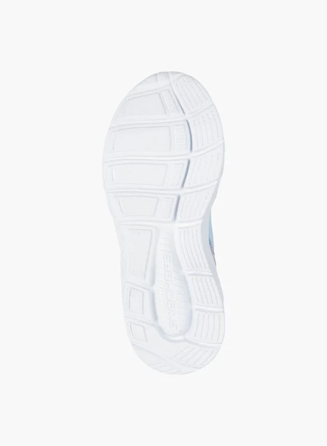 SKECHERS Girl's Panelled Sneakers With Hook And Loop Closure - Boundless