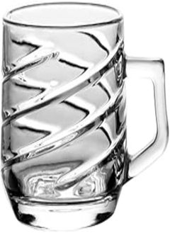 Blinkmax Tea and Nescafe mug set, 6 pieces, clear crystal glass, the famous Blank Mix brand, 6 pieces, 1-108 