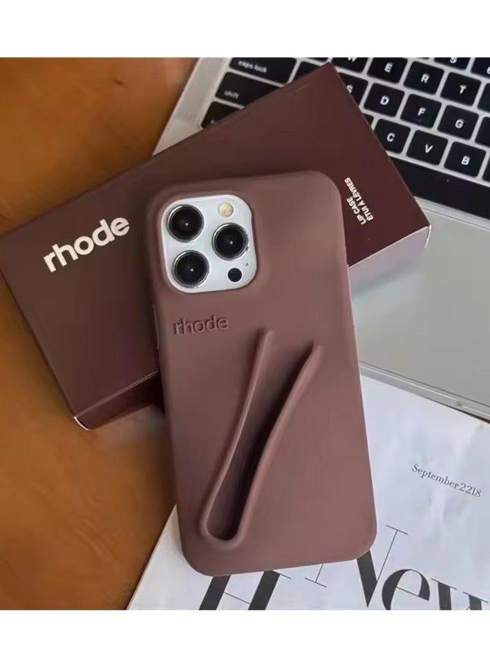 rhode Rhode Phone Case Combo for iPhone 16 Pro Max - Peptide Lip Gloss + Silicone Cover for iPhone 16 Pro Max (Salty Tan) with Tote Bag & Stickers - Gift Set for Girls/Women  - Image 3