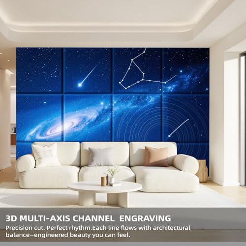 Temgcuam 12 Pack Art Acoustic Panels, TEMGCUAM Self-Adhesive Sound Absorbing Wall Panels, 48"×36" Decorative Acoustic Treatment Panels for Home Office, Studio, Ceiling & Media Room - Image 4