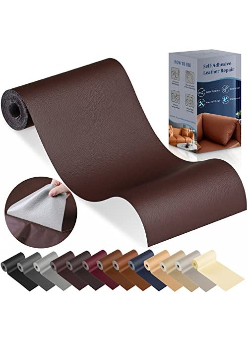 YAFLC YAFLC Leather Repair Patch for Furniture 4 x 63 Self Adhesive Leather Repair Kit Vinyl Repair Tape for Car Seat Sofa Jackets Couches Chair Brown 