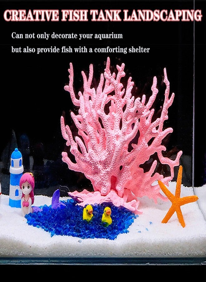 Besimple Artificial Aquarium Coral Ornament Plastic Fish Tank Plants Decoration for Aquarium Landscape (Pink) - Image 2