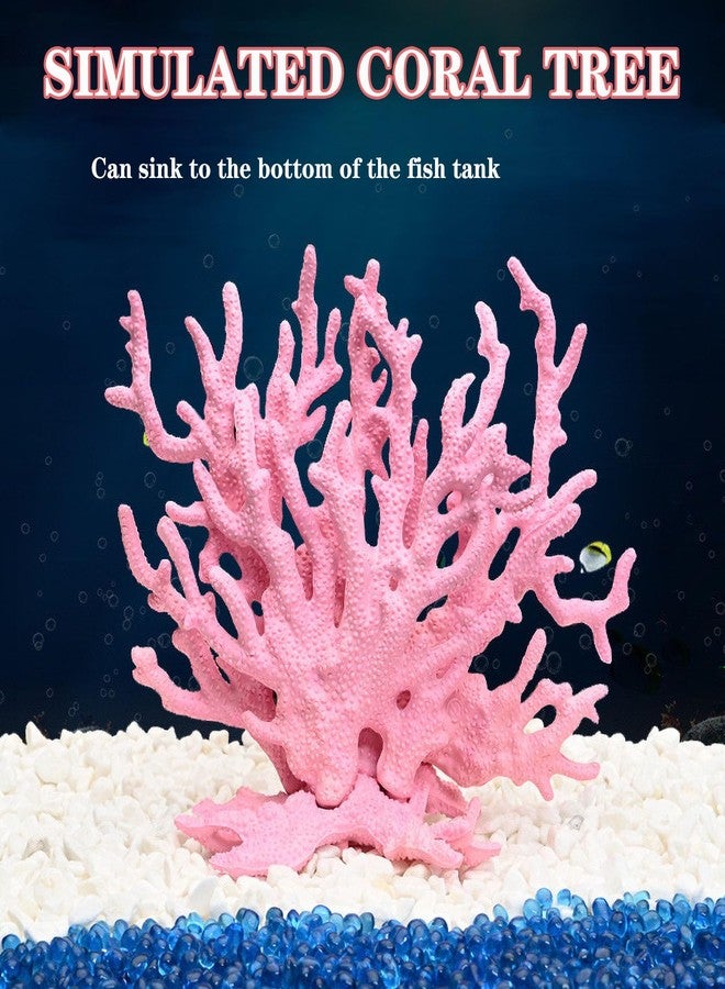Besimple Artificial Aquarium Coral Ornament Plastic Fish Tank Plants Decoration for Aquarium Landscape (Pink) - Image 3