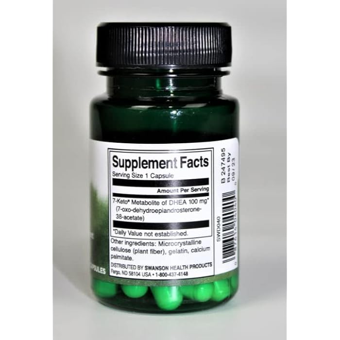 Swanson Diet 7-Keto DHEA 100 MG 30 CAPS - Image 5