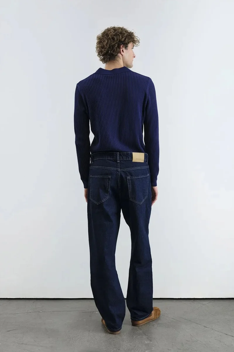 Giesto Navy Blue GIESTO Slim Fit Polo Neck T-Shirt for Men | Best Price UAE