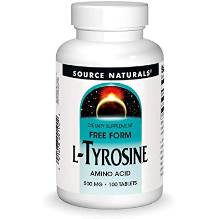 Source Naturals L-Tyrosine -Free Form Amino Acid Supplement - 100 Tablets - Image 1