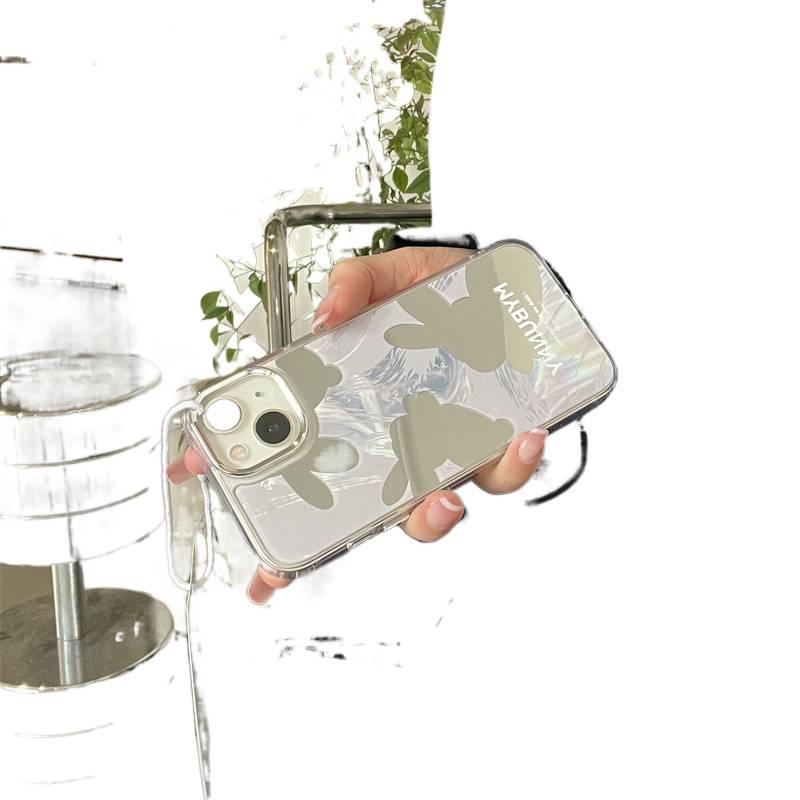 غطاء واقي | لمسة مرآة | نقشة أرنب | مقاوم للصدمات لـ iPhone 13 | Rabbit - Image 5